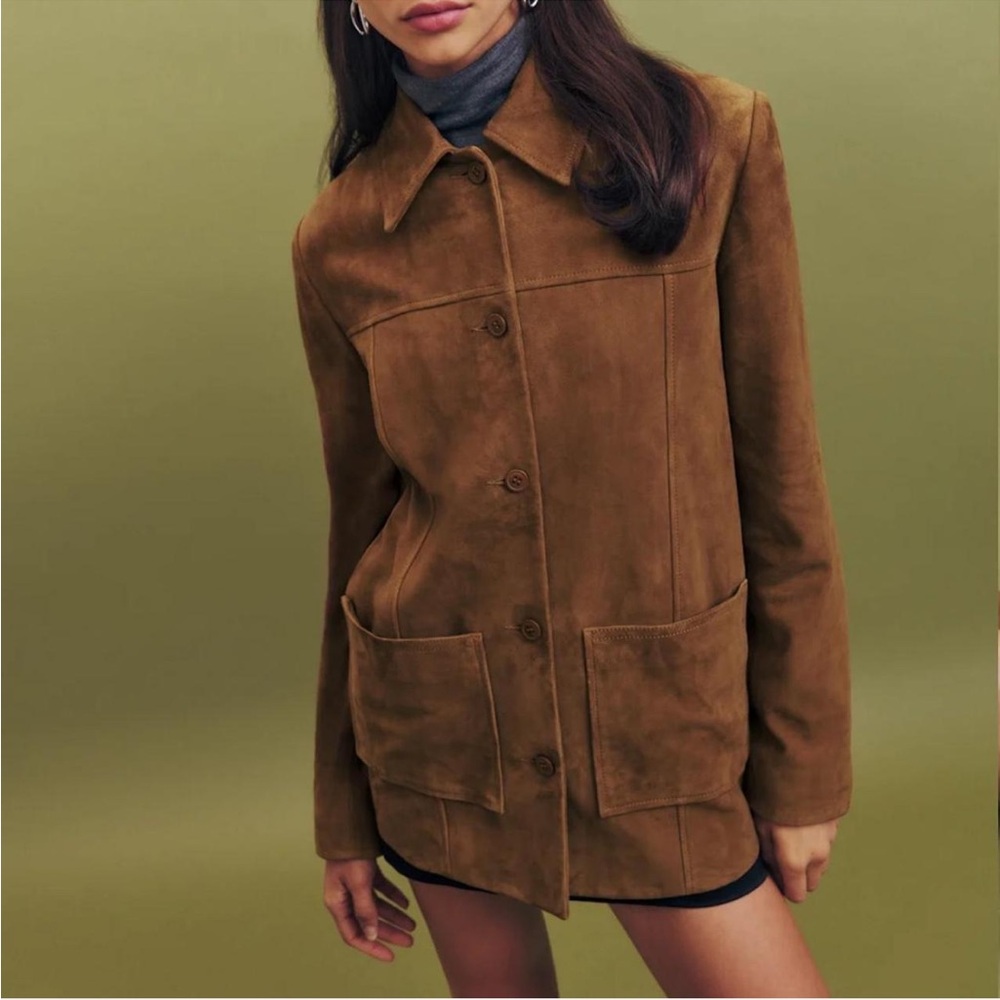 Reformation Brown Suede Women's Jacket